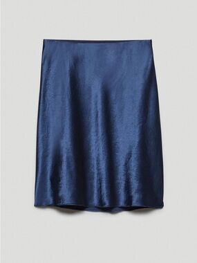 Wilfred Navy Slip Mini Skirt